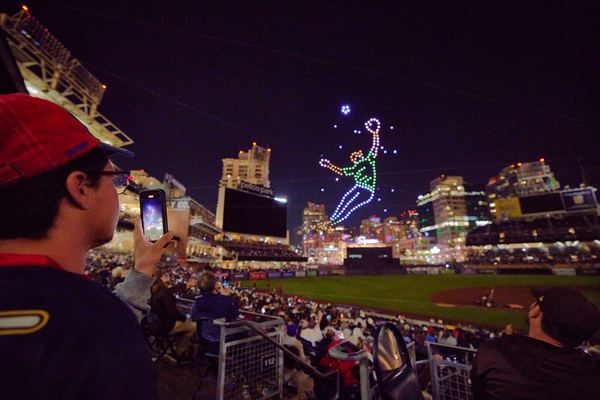 Drone light show for Padres