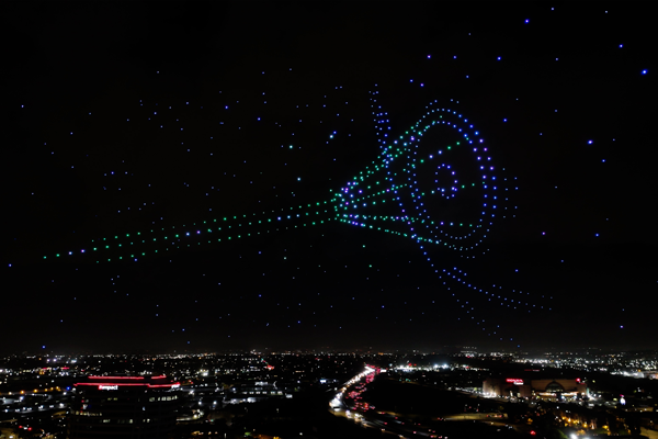 Death Star drone light show