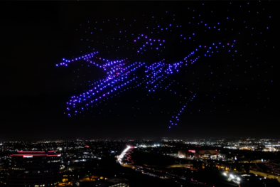 X-Wing over Angel Stadium