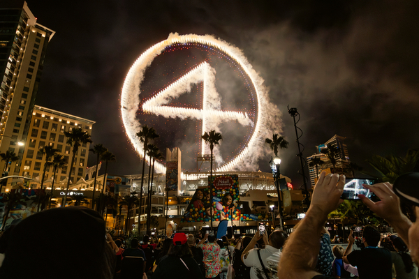 Deadpool drone show in San Diego