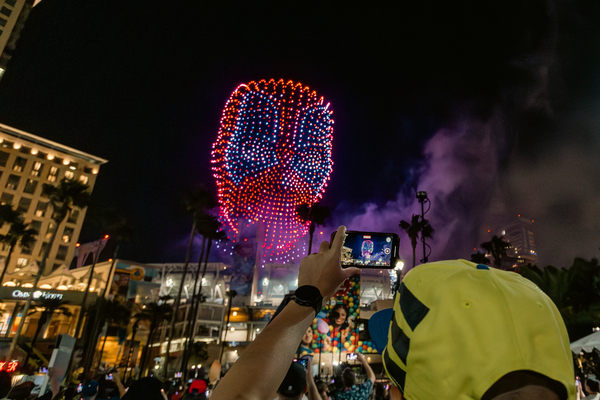 Deadpool drone show in San Diego California