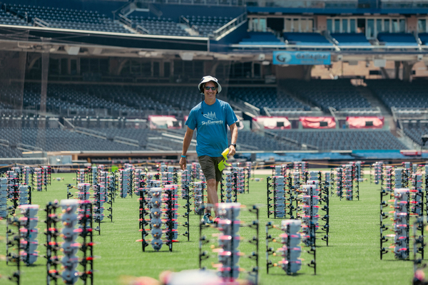 Drone show behind the scenes in San Diego at Petco Park