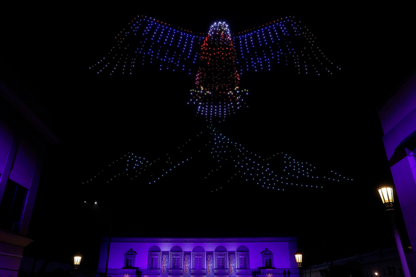 AGT drone show over Pasadena