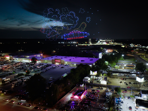 UFO drone light show over Georgia