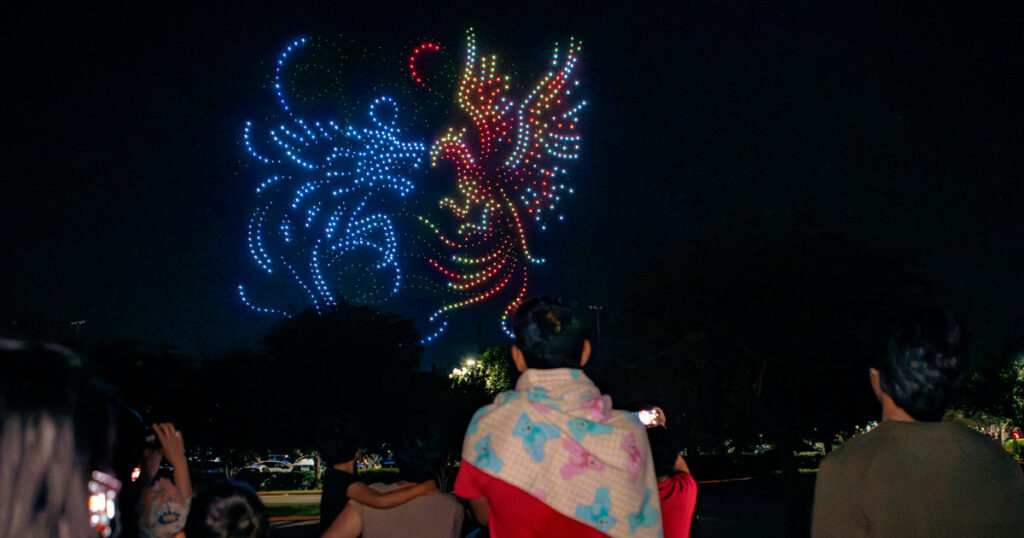 Guinness World Record pyro drone show