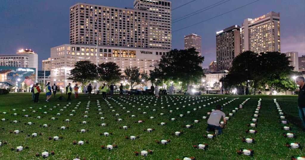 New Orleans drone light shows