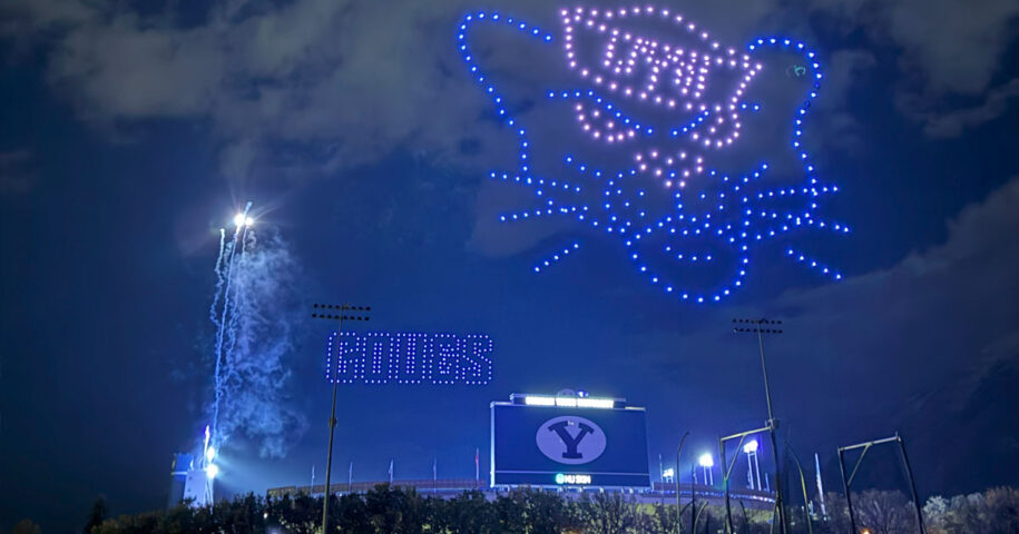 BYU drone light show