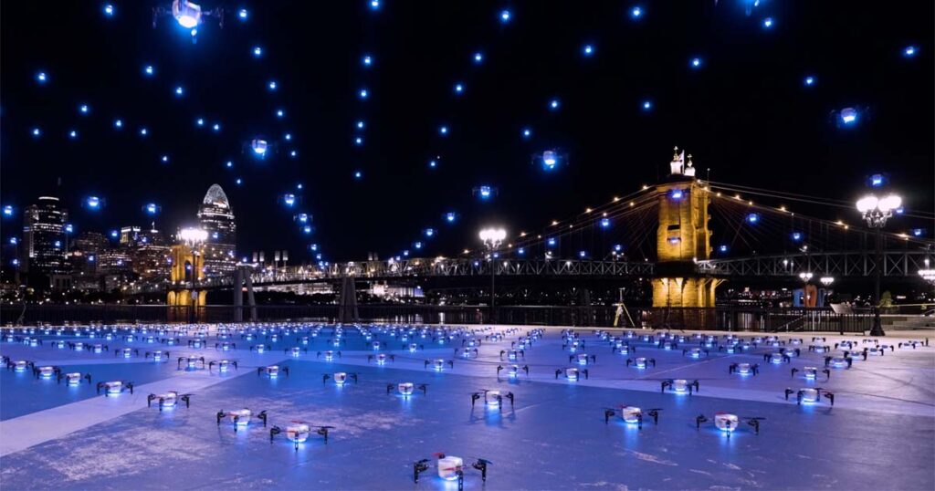 Drone light show in Cincinnati