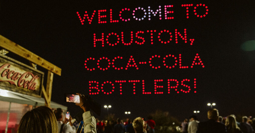 Drone light show in Houston